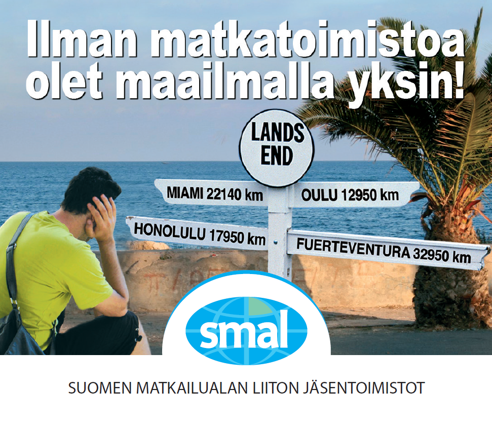 Ilman matkatoimistoa olet maailmalla yksin FIN, rannalla.PNG